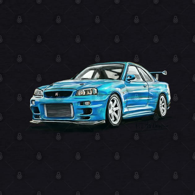 Nissan GTR Skyline R34 by Francohanekom